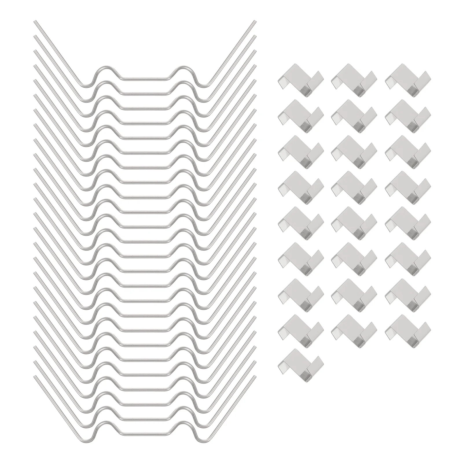 100pack Greenhouse Repair Kit, Includes 50pack 95mm W Type and 50pack Z Type Panel Fixing Clips