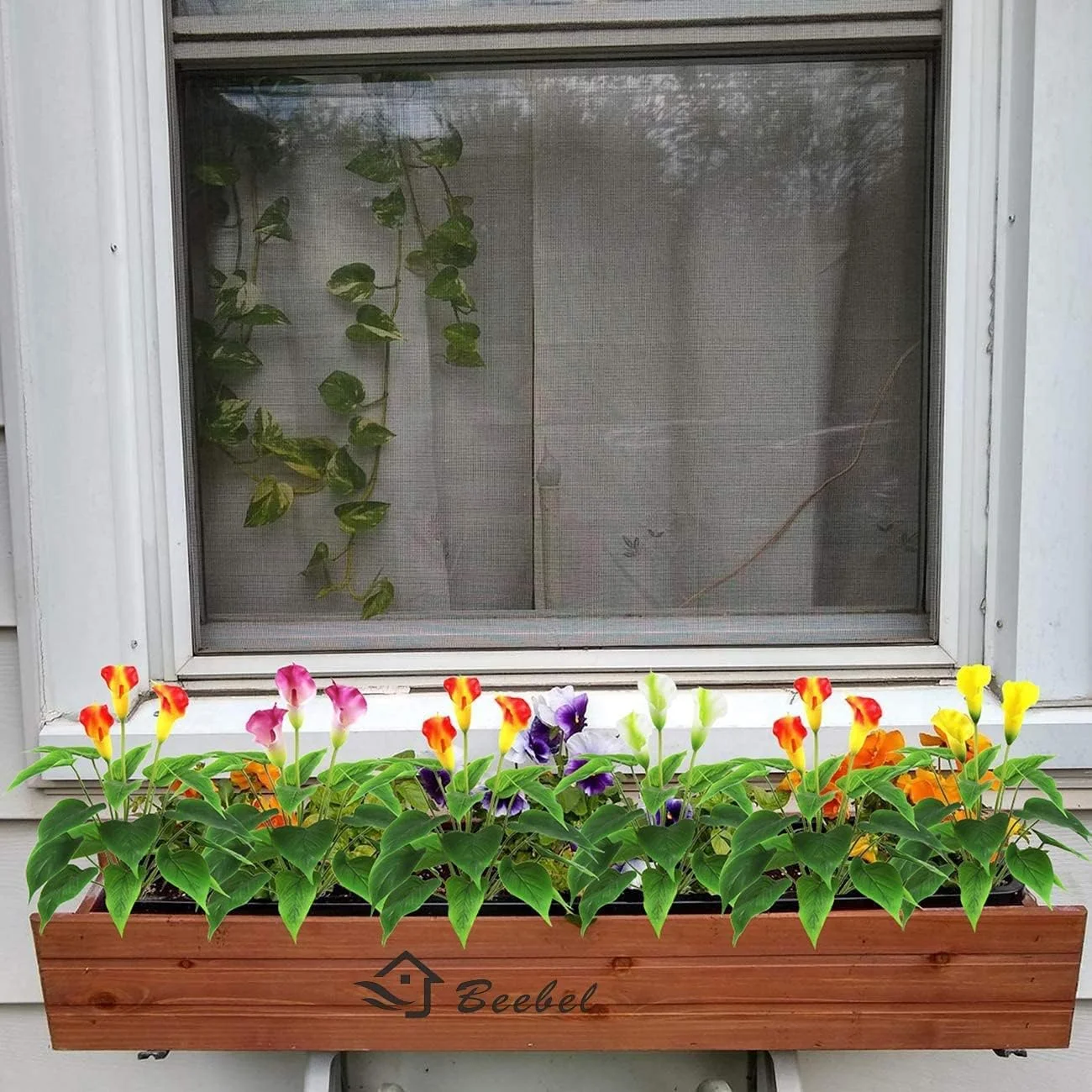 Zukuco 1Pcs Artificial Calla Lily Flower Fake Silk Bonsai Flowers Greenery Plants for Indoor Outdoor Home Office Bedroom Table Centerpieces Party Decoration,Purple