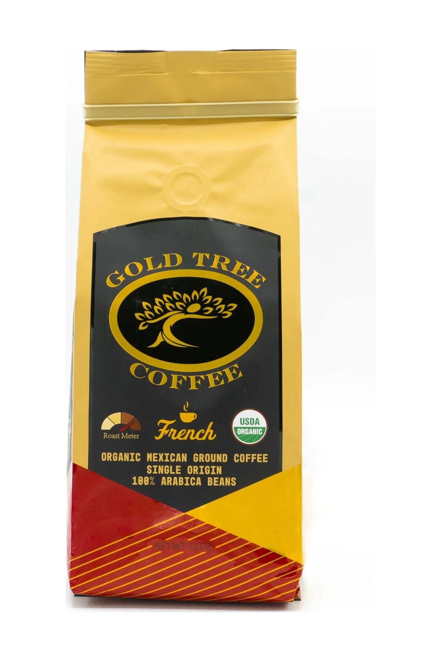 Gold Tree Coffee Organic Mexican Coffee French Roast 12 oz