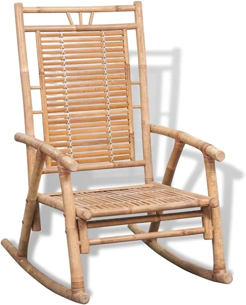 Rocking Chair Bamboo Outdoor S Garden Porch Deck Seat Armchair