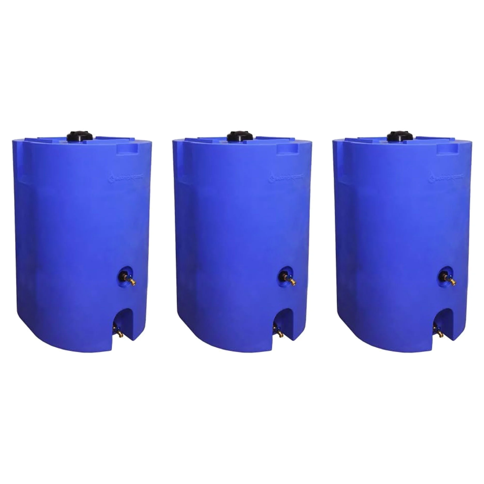 WaterPrepared 160 Gal Stackable Design Utility Water Tank with Cap (3 Pack)