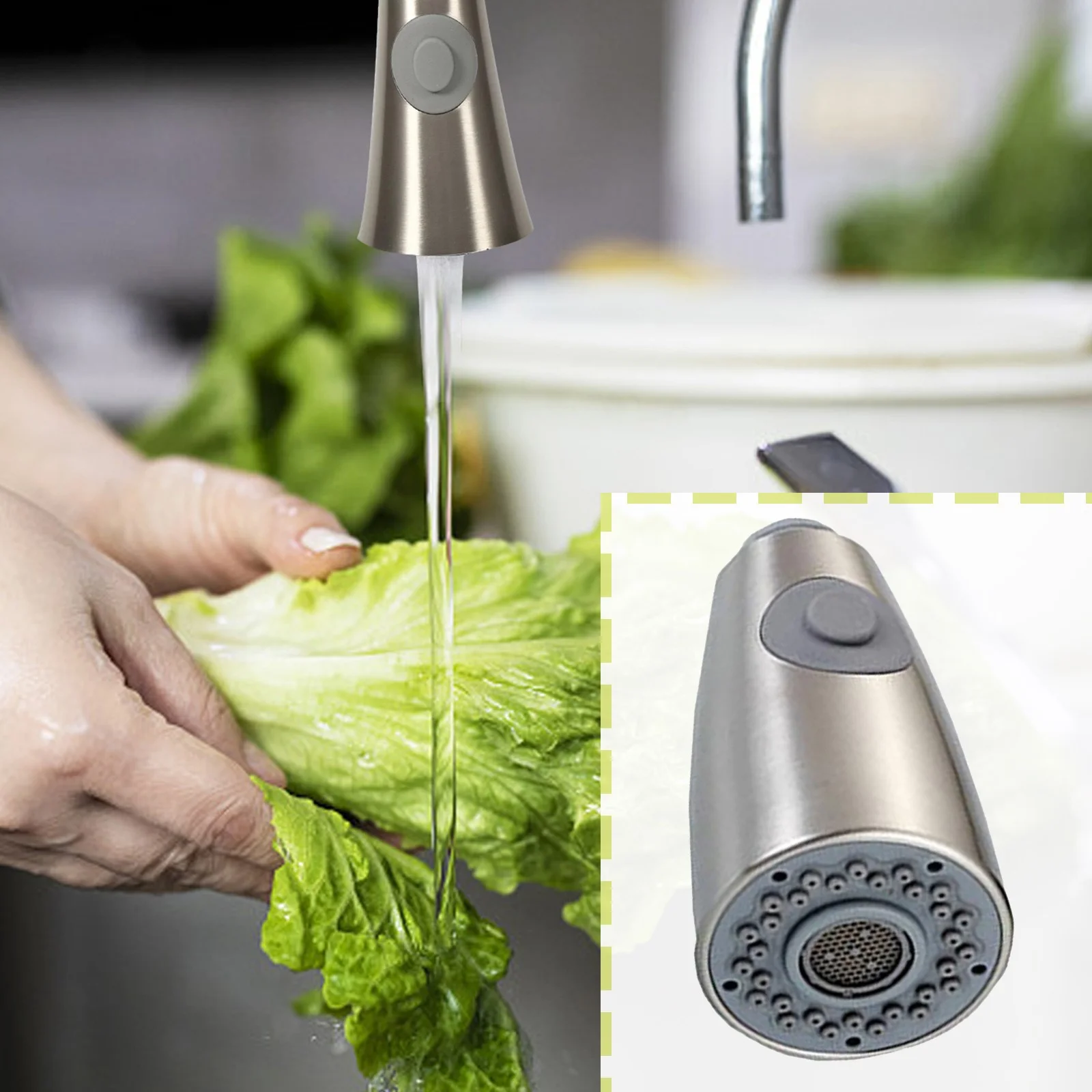 Universal Pull Down Kitchen Faucet Sprayer Head Replacement Pull Out Kitchen Faucet Spray Head Bruhsed 2 Function Sprayer A Spray Hose Nozzle Heavy Duty Sprayer for Garden Hoses Sprayer Wand