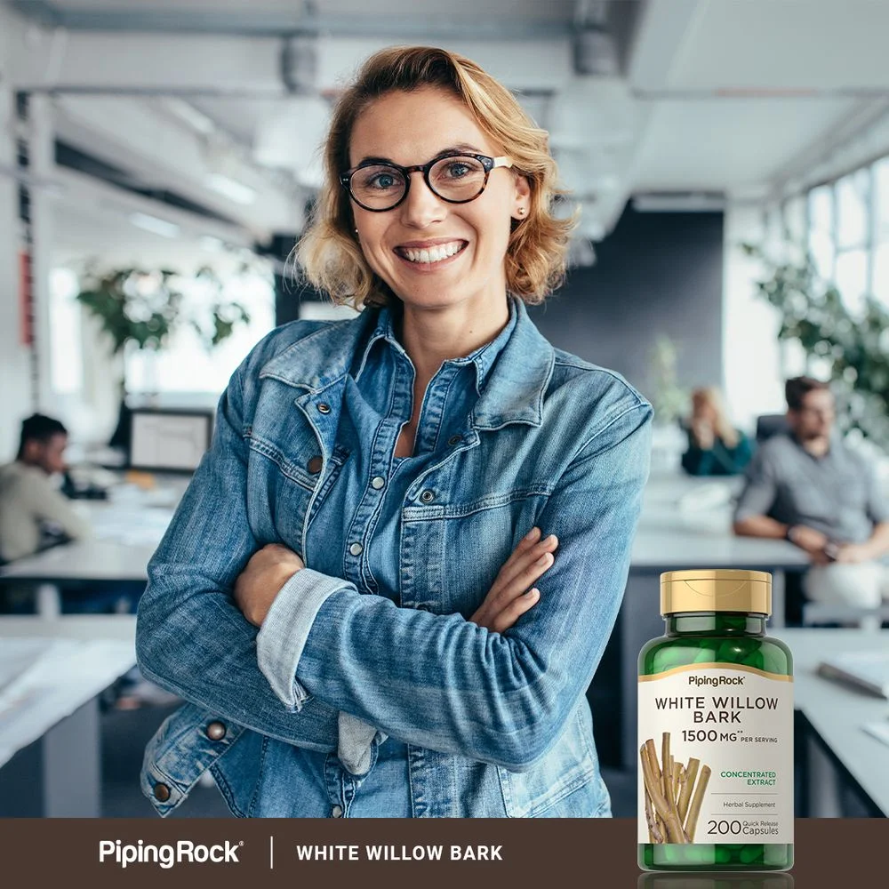 White Willow Bark Extract 1500mg | 200 Capsules | by Piping Rock