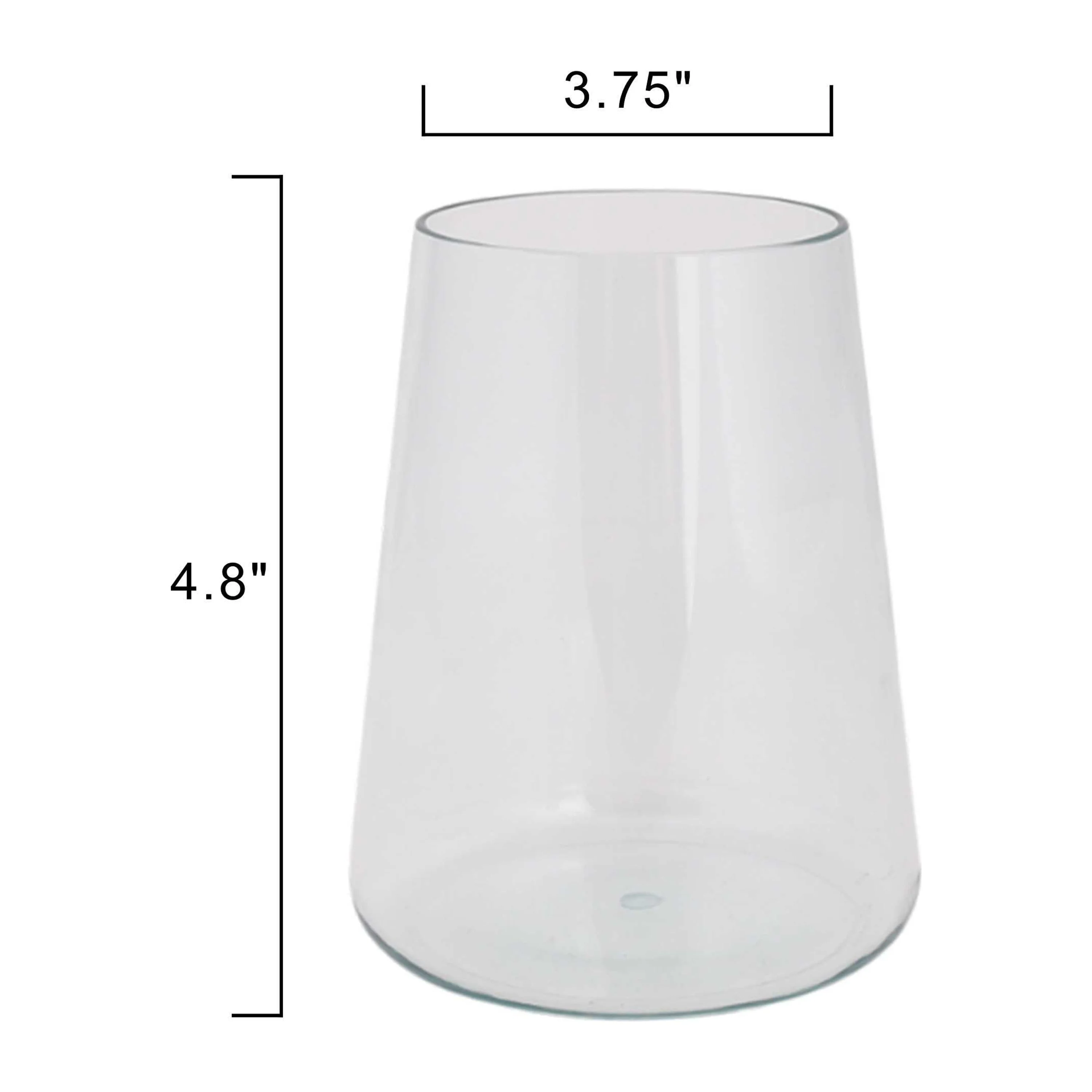 Better Homes & Gardens Plastic Flare Stemless Wine Glass, Teal