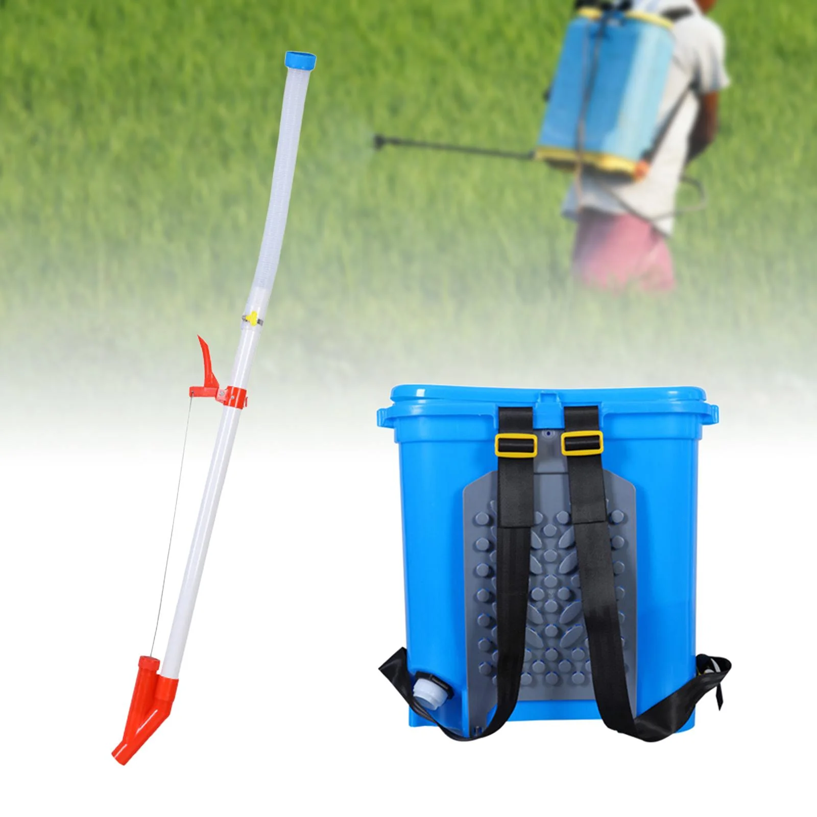 oshhnii 25L Fertilizing Tool Agricultural Backpack Manual Spreader Single Hole