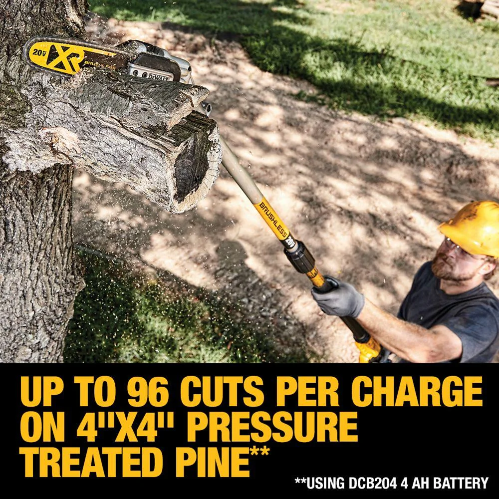 DeWALT DCPS620M1 8 in. 20V Cordless MAX XR Pole Saw 4Ah Kit, 15 ft. Reach
