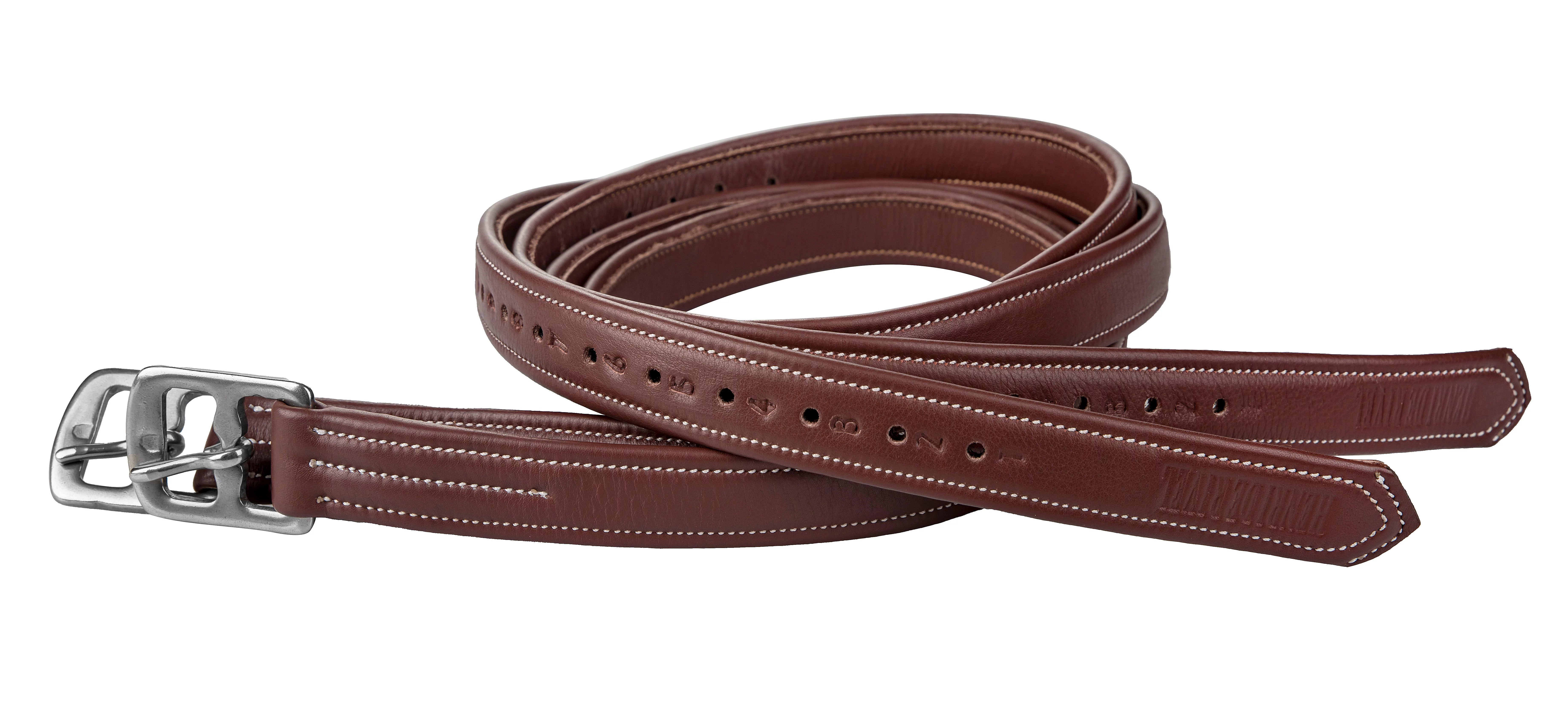 Laureate by Henri de Rivel Equestrian Triple Covered Stirrup Leathers w/ Flat Buckles- Oakbark, 60