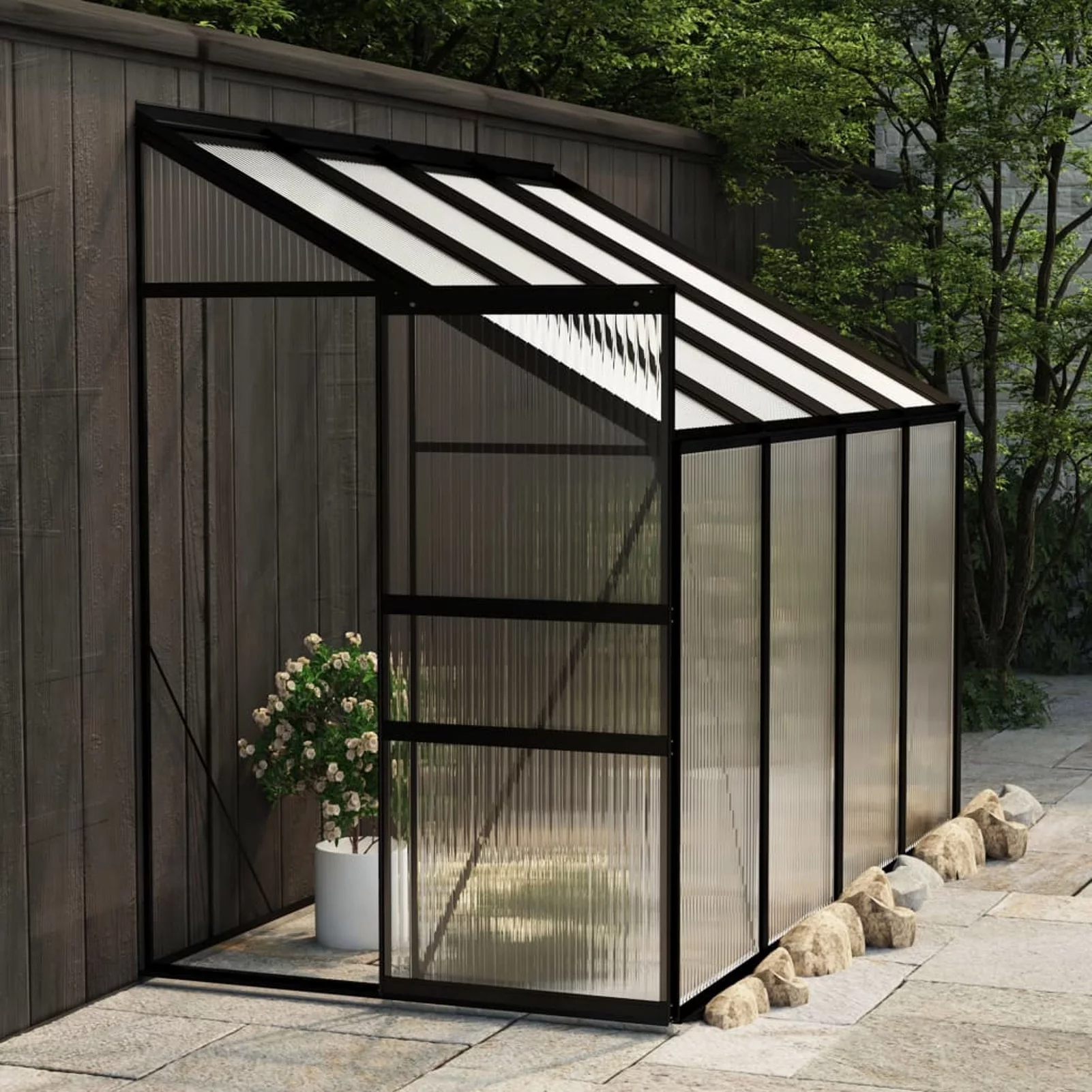 Uteam Anthracite Aluminum Greenhouse 185 ft³