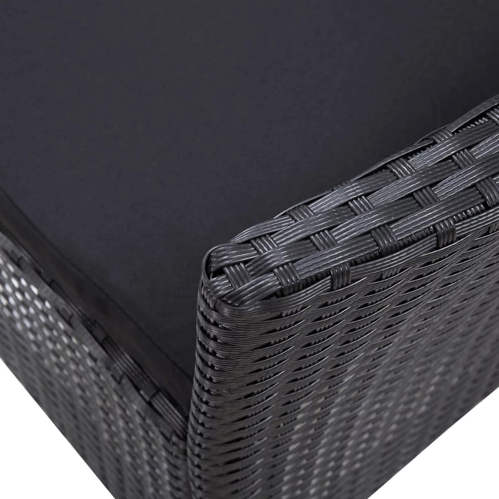 Garden Chairs 2 pcs Black Poly Rattan