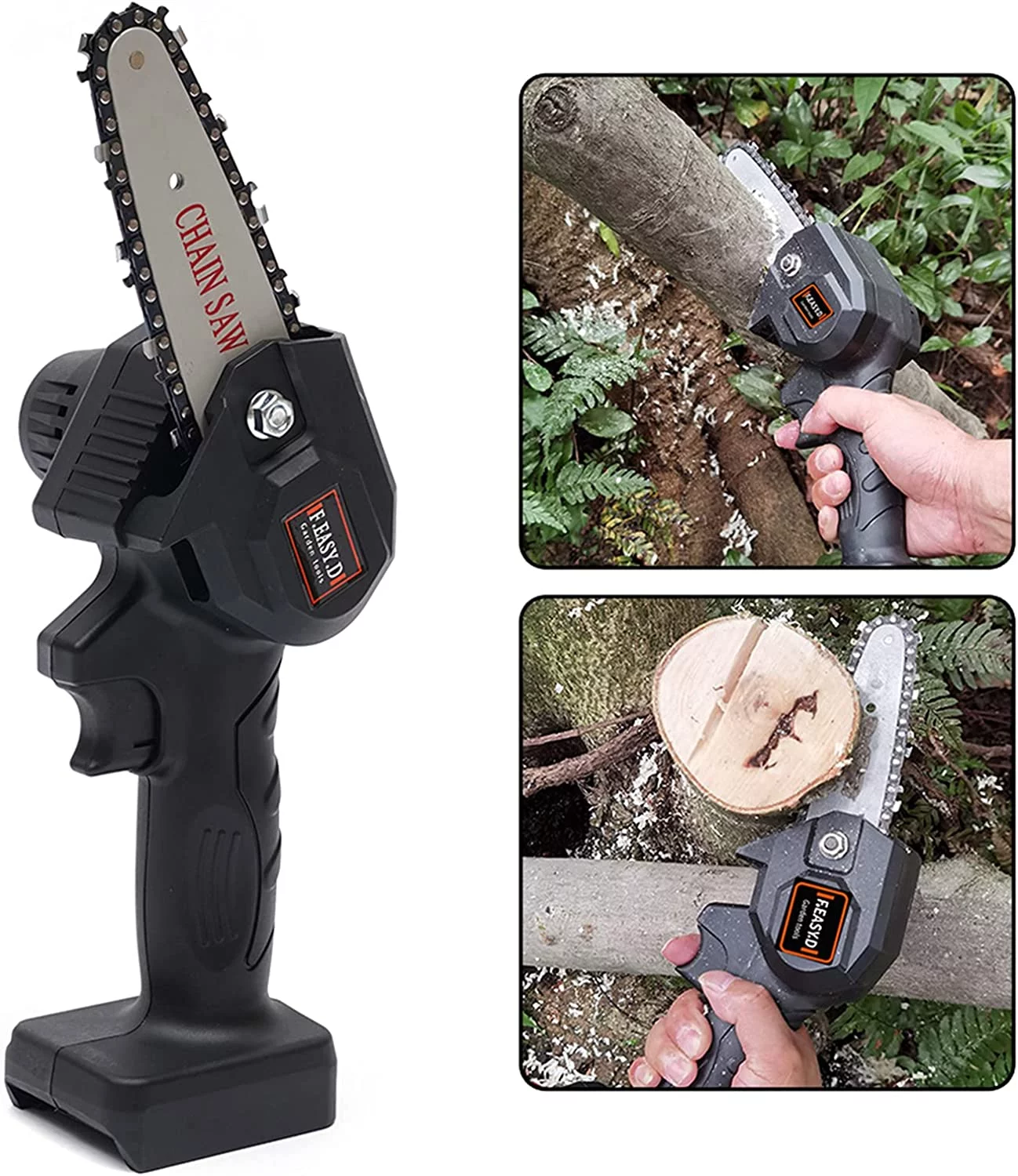 MONIPA Portable Chain Saw Speed Adjustable with Rechargeble Battery for Farming Tree Limbs, Garden Pruning, Bonsai Trunk, and Firewood