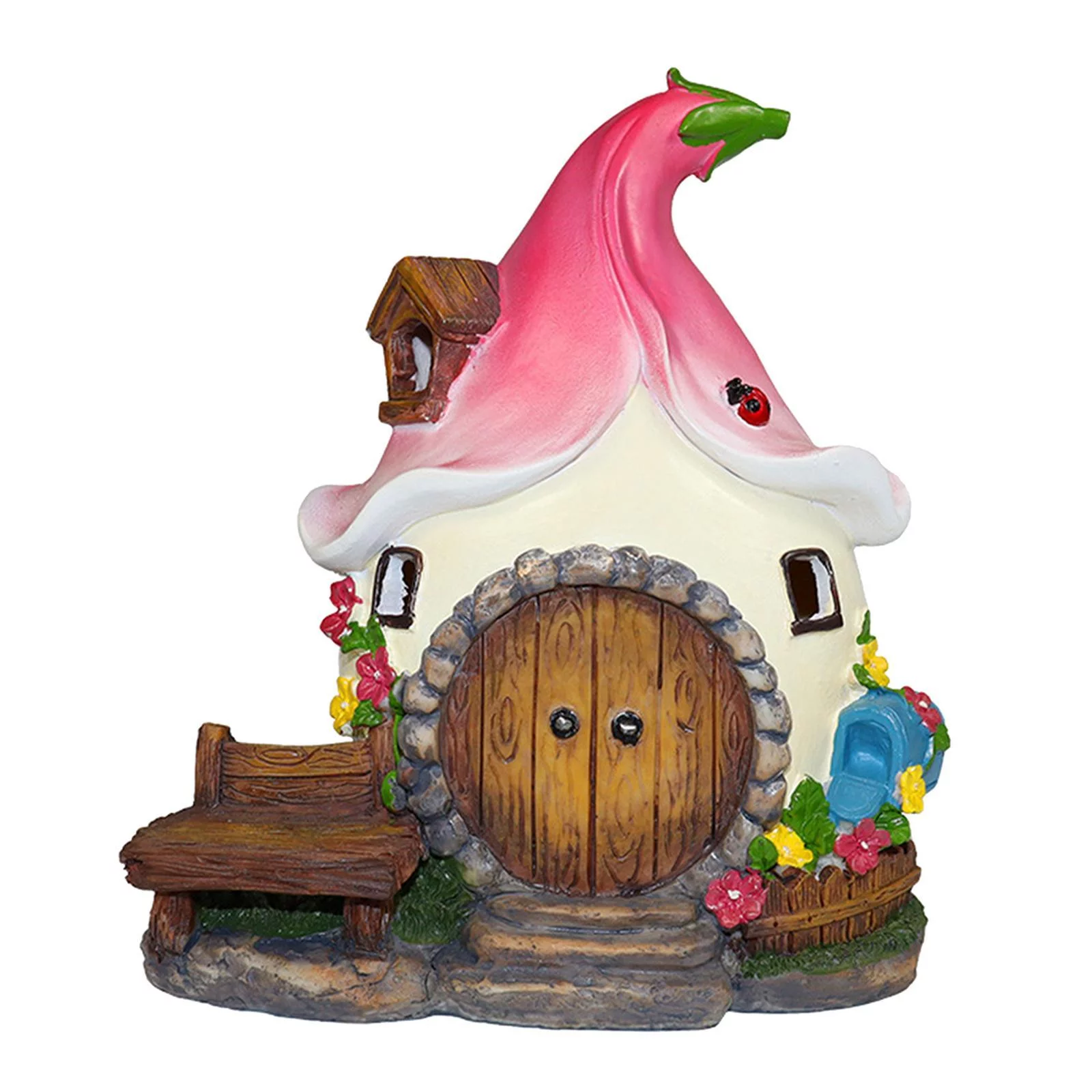 Resin Statues Sculptures, Garden Figurines with Solar Powered Lights for Patio,Lawn, decoration, Housewarming garden lovely gift