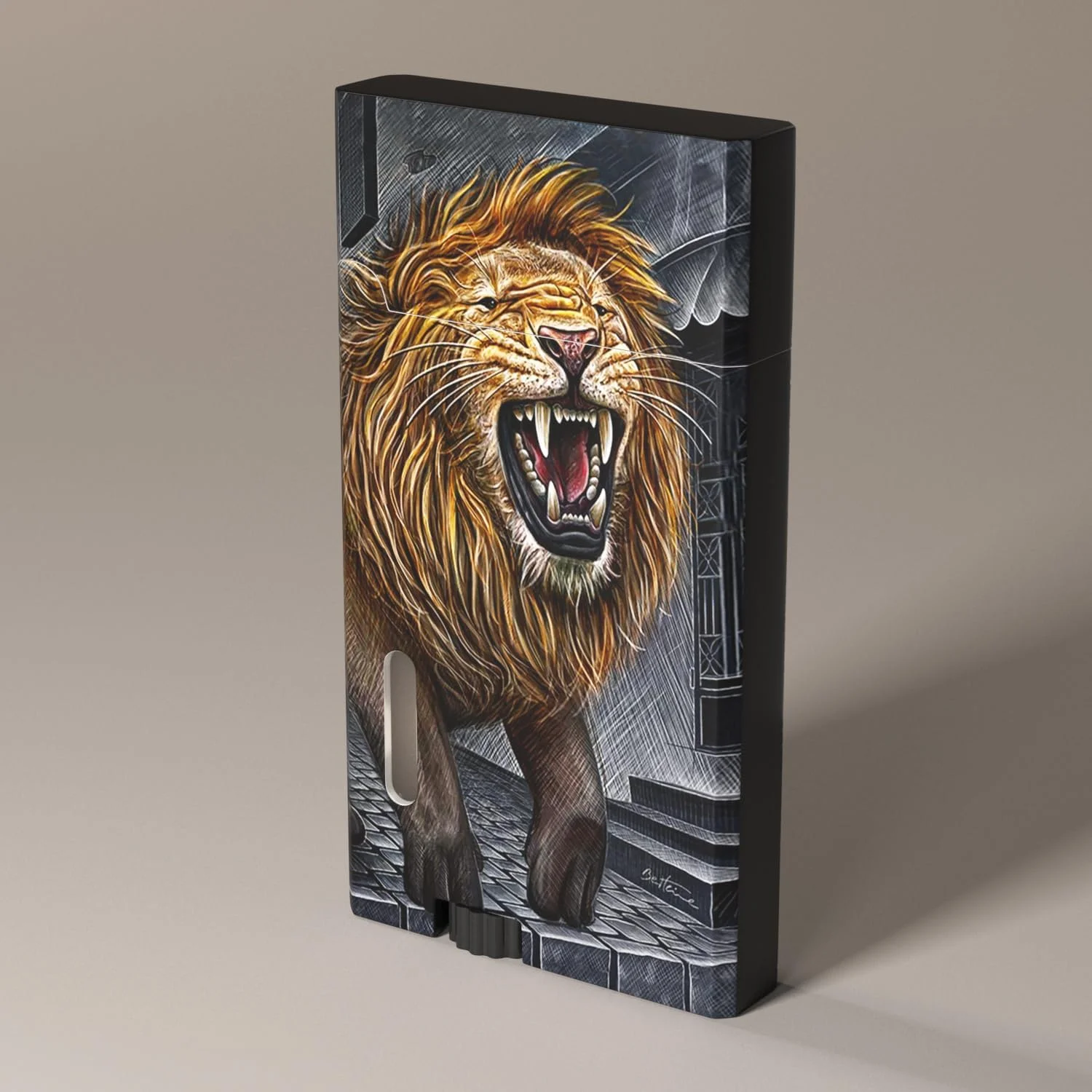 ZORMAN Fierce Lion Metal Butane Torch Lighter,Jet Flame Cool Windproof Lighters,Jet Torch Adjustable,Refillable Butane Lighter,Kitchen BBQ Candles
