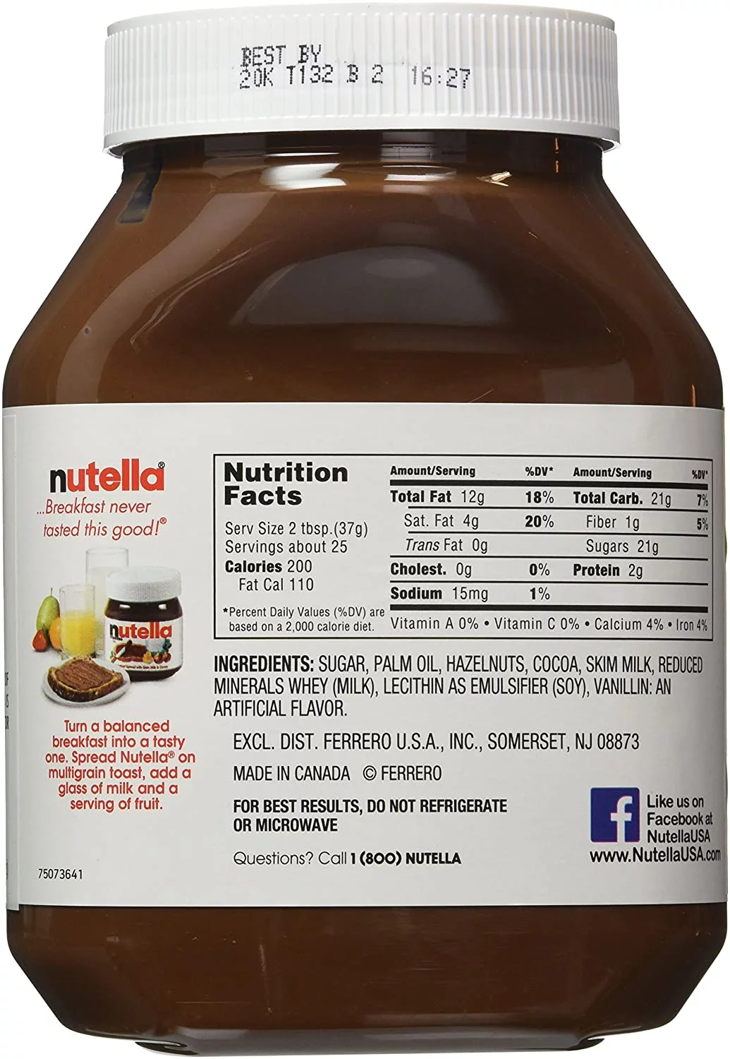 Nutella Hazelnut Spread, 33.5 oz
