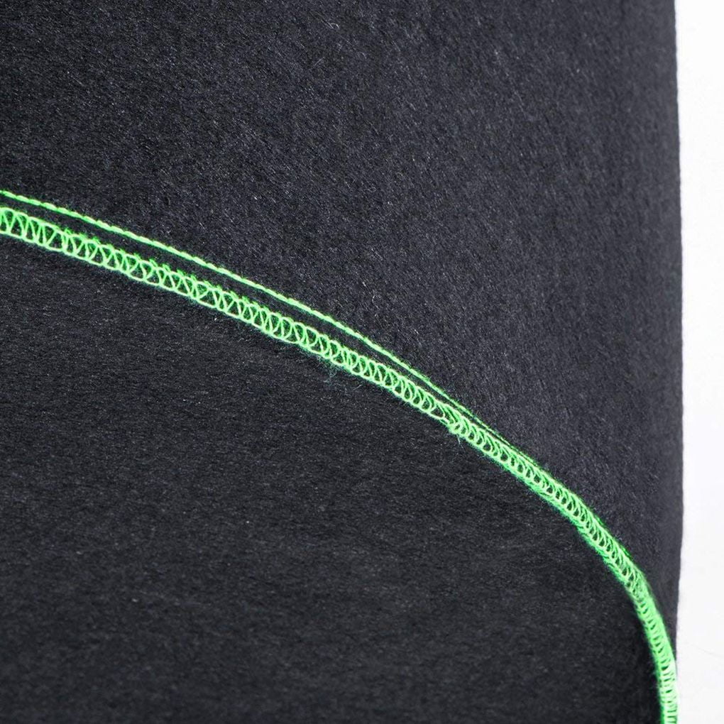 Black Grow Bags 20 Gallon Heavy Duty Non Woven Cloth Planting Ponches Barrel Shape Flower Pot