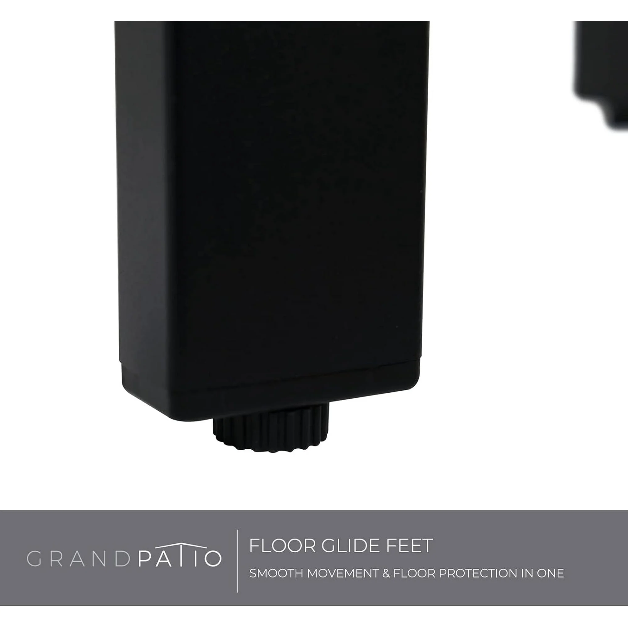 Grand Patio Osman 3-Pc Aluminum Patio Bistro Set with Mesh Sling Armchairs, Black