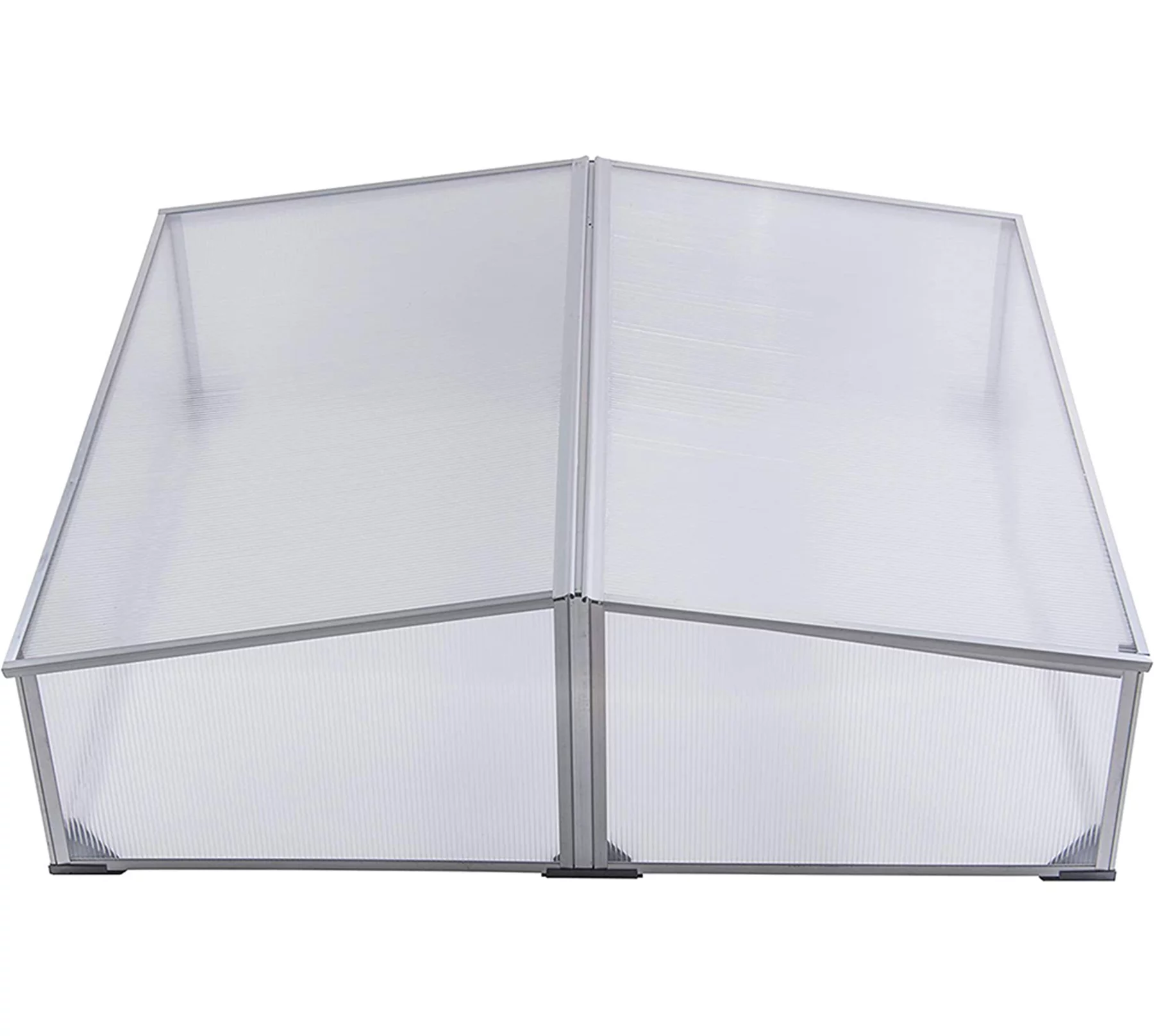 Easy-to-Assemble Square Aluminum Cold Frame Greenhouse