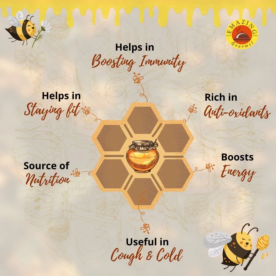 Emazing Gourmet 100% Pure Raw Tulsi Honey 1Kg