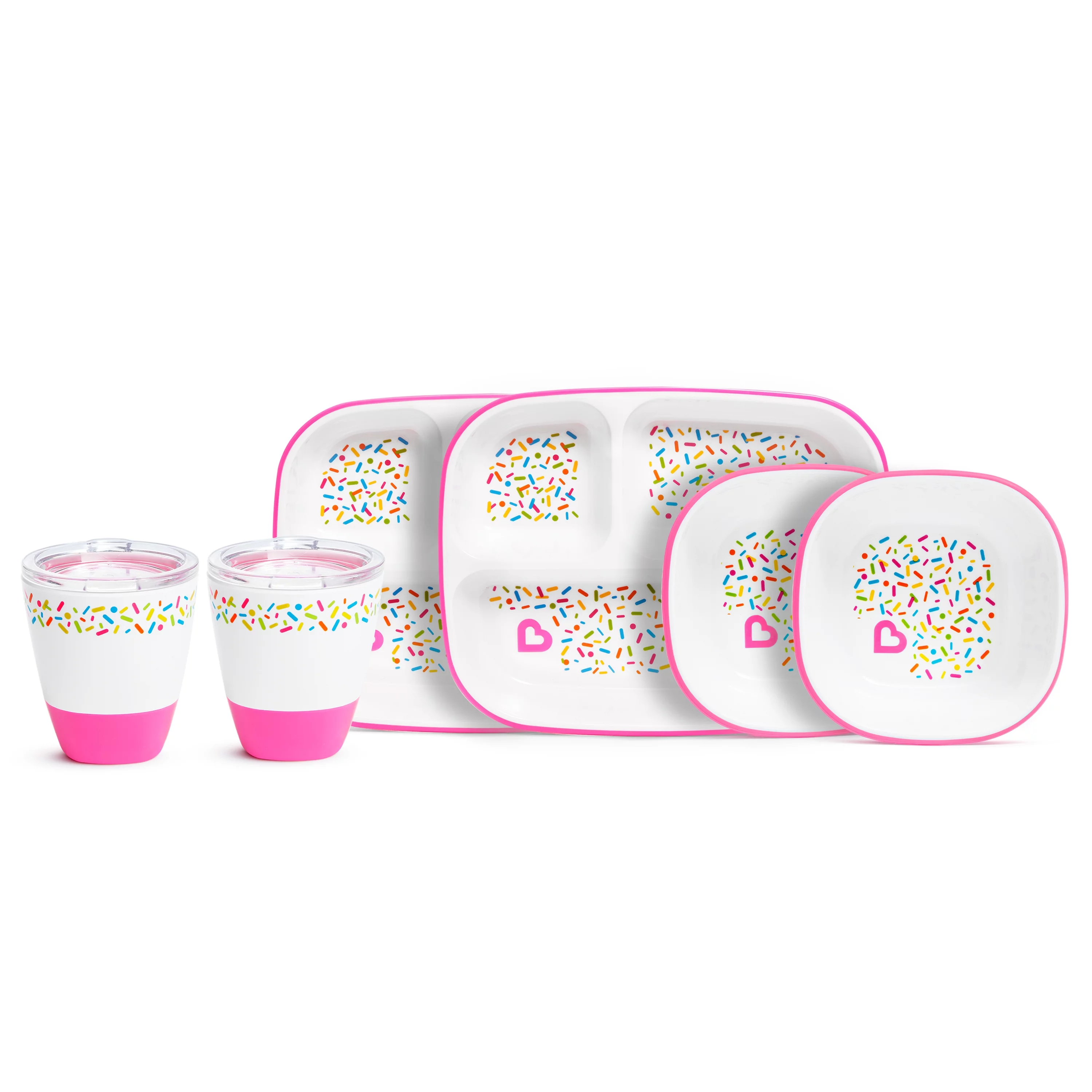 Munchkin Splash Toddler Dining Set, Pink Sprinkles, 6 Count