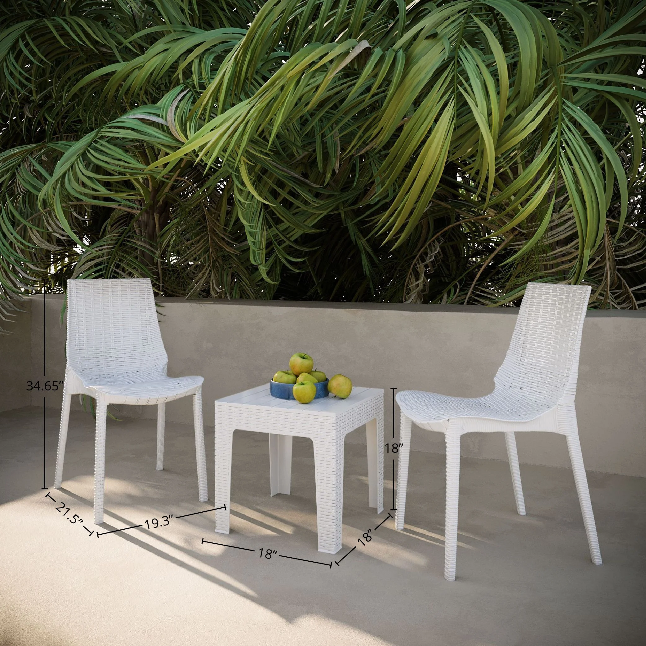 Lumina 3-Piece Bistro Set