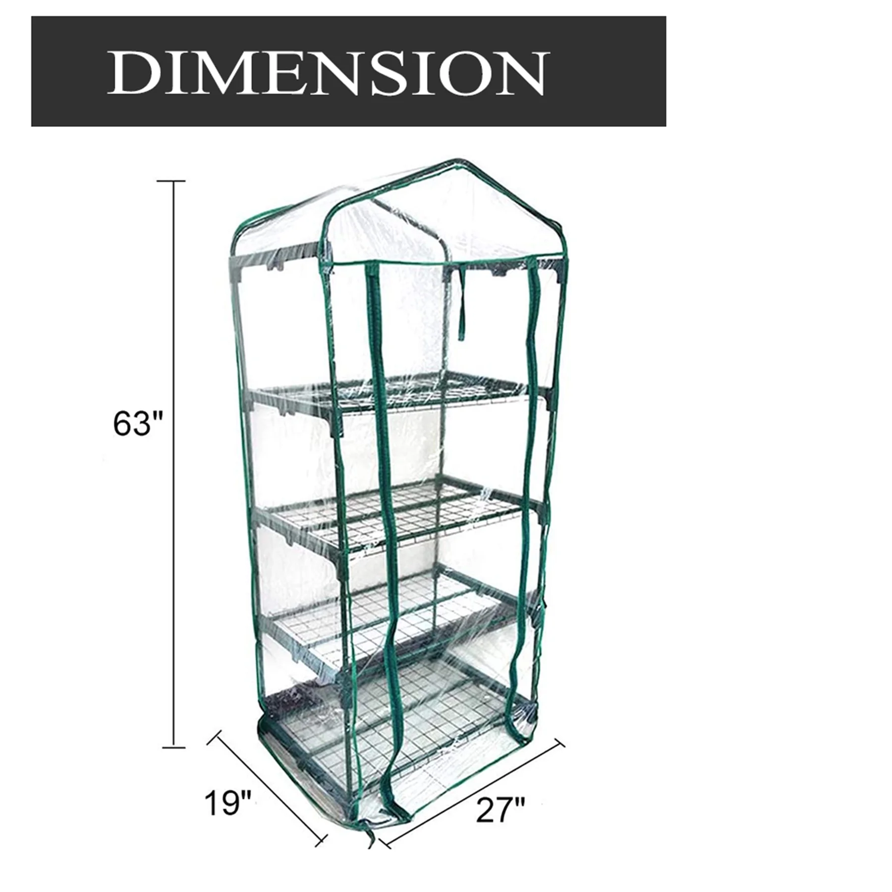 4-Tier Greenhouse Replacement Cover (Cover ONLY)