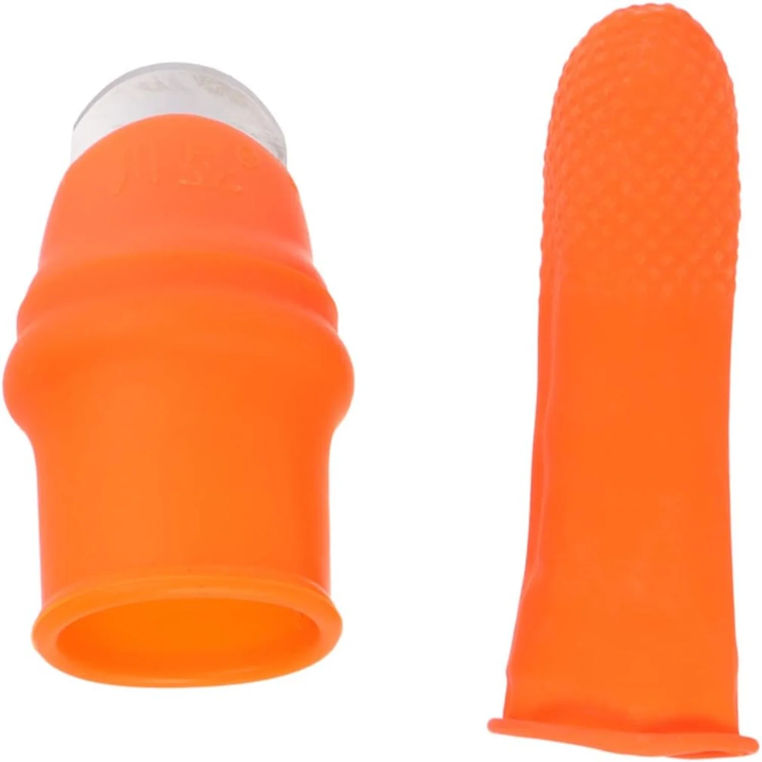 2 Pcs Gardening Silicone Thumb Ring Cutter for Finger Thumb Cutter Picking Thumb Gloves Garnish Tools Garden Tool Harvest Plant Orange Thumb Grape Cutter Beans Scraper