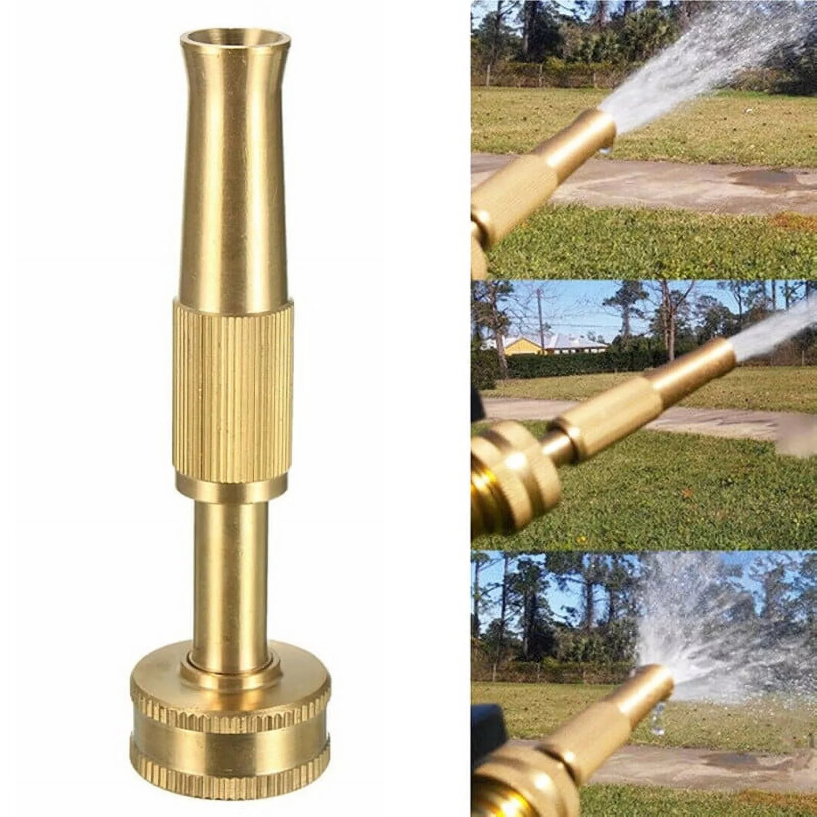 Bluelans 3/4inch High Pressure Hose Pipe Brass Spray Head Garden Watering Sprayer Nozzle