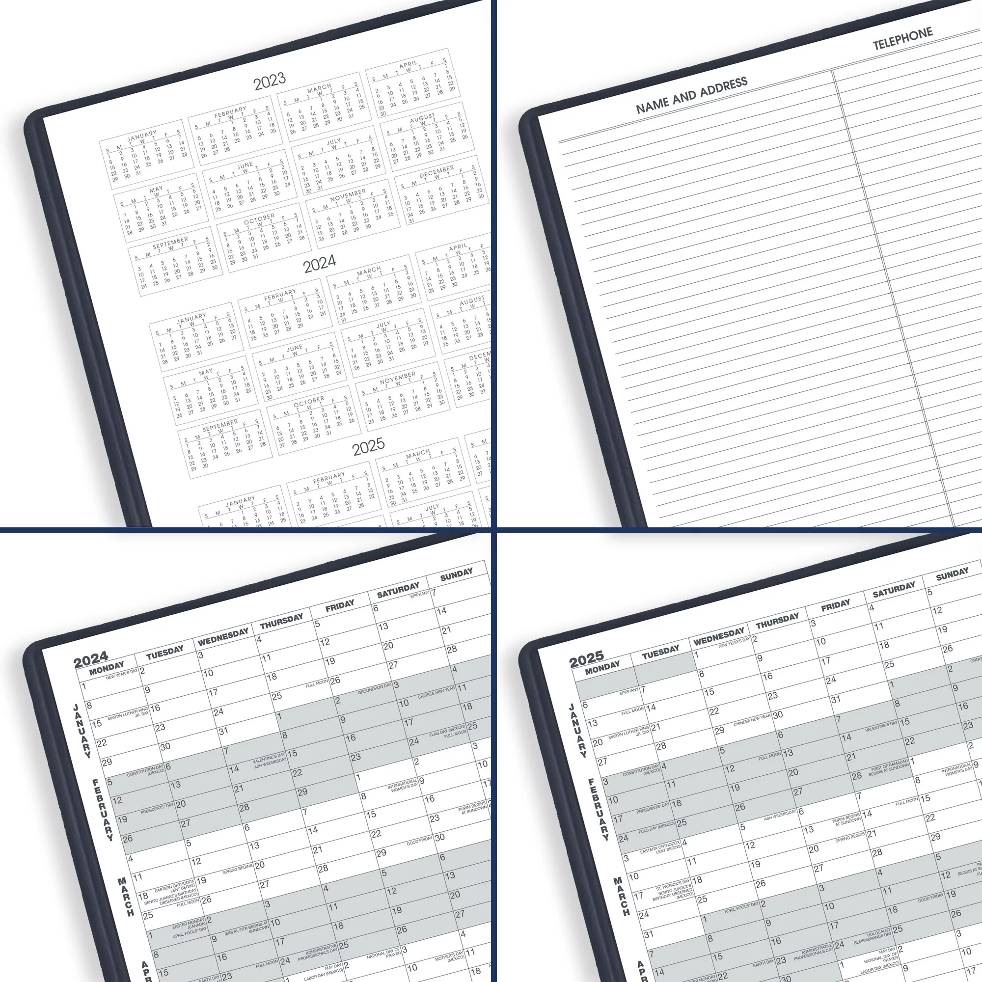 AT-A-GLANCE 2024 Monthly Planner Navy Large 9 x 11 - Monthly Planners