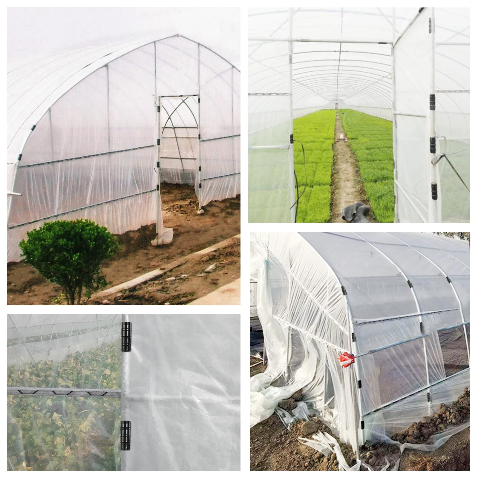 Qumonin 30 Pcs Greenhouse Clips ABS Clamps Farm Snap Tube Rod Clip Plastic