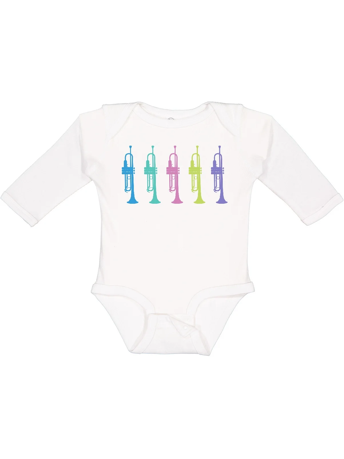 Inktastic Trumpet Gift for Musician Girls Long Sleeve Baby Bodysuit