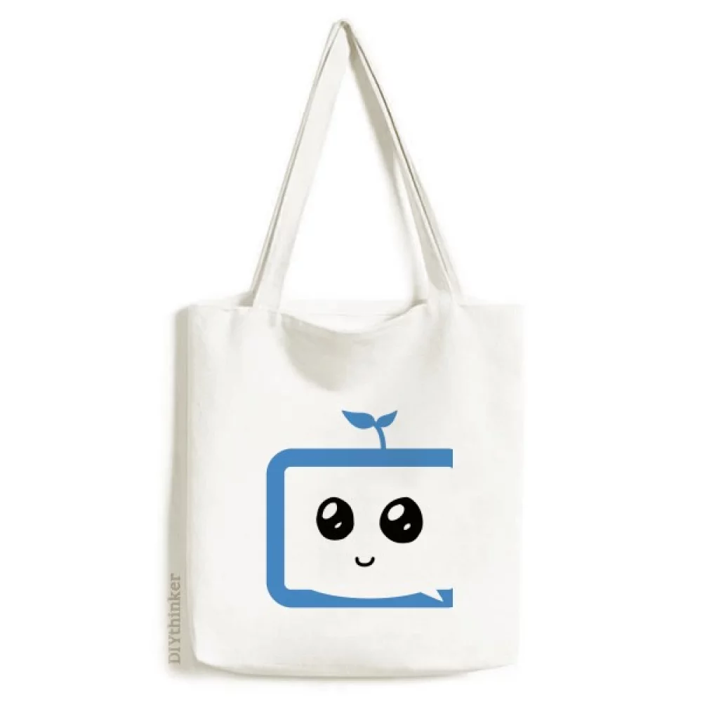 Saplings Sle Small TV Happy Original Tote Canvas Bag Shopping Satchel Casual Handbag