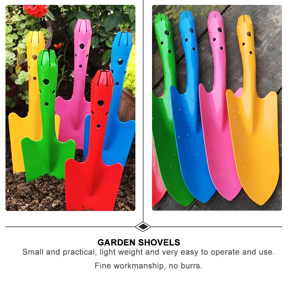 2 Pcs Flower Shovel Hand Soil Gardening Scoops Small Shovels Sturdy Iron