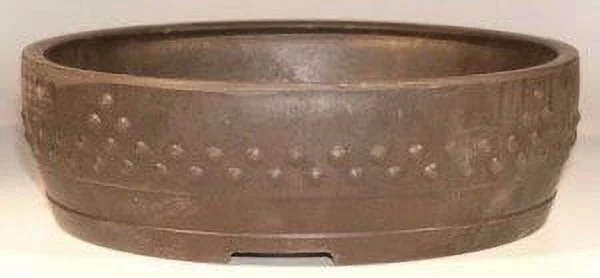 O'force Brown Mica Pot - Round