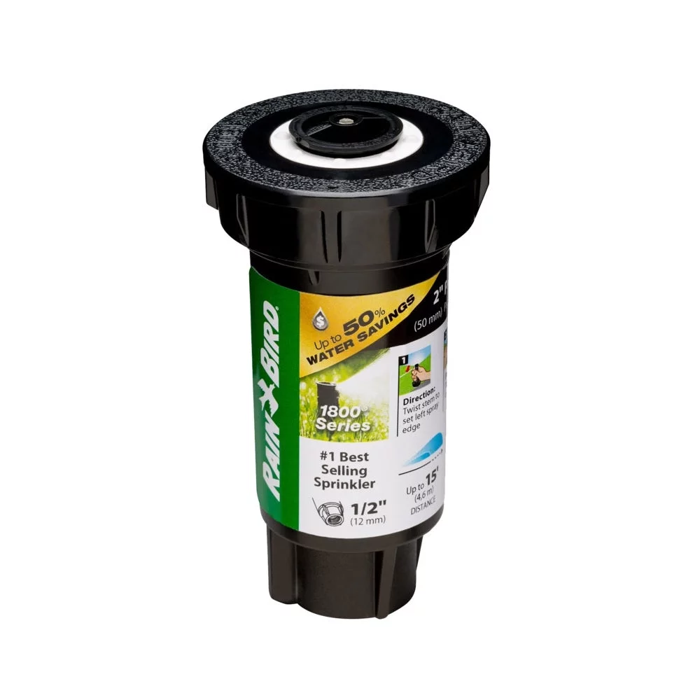 1PC Rain Bird Rain Bird 1802HV15PR Adjustable Pop-Up Spray Head, Black