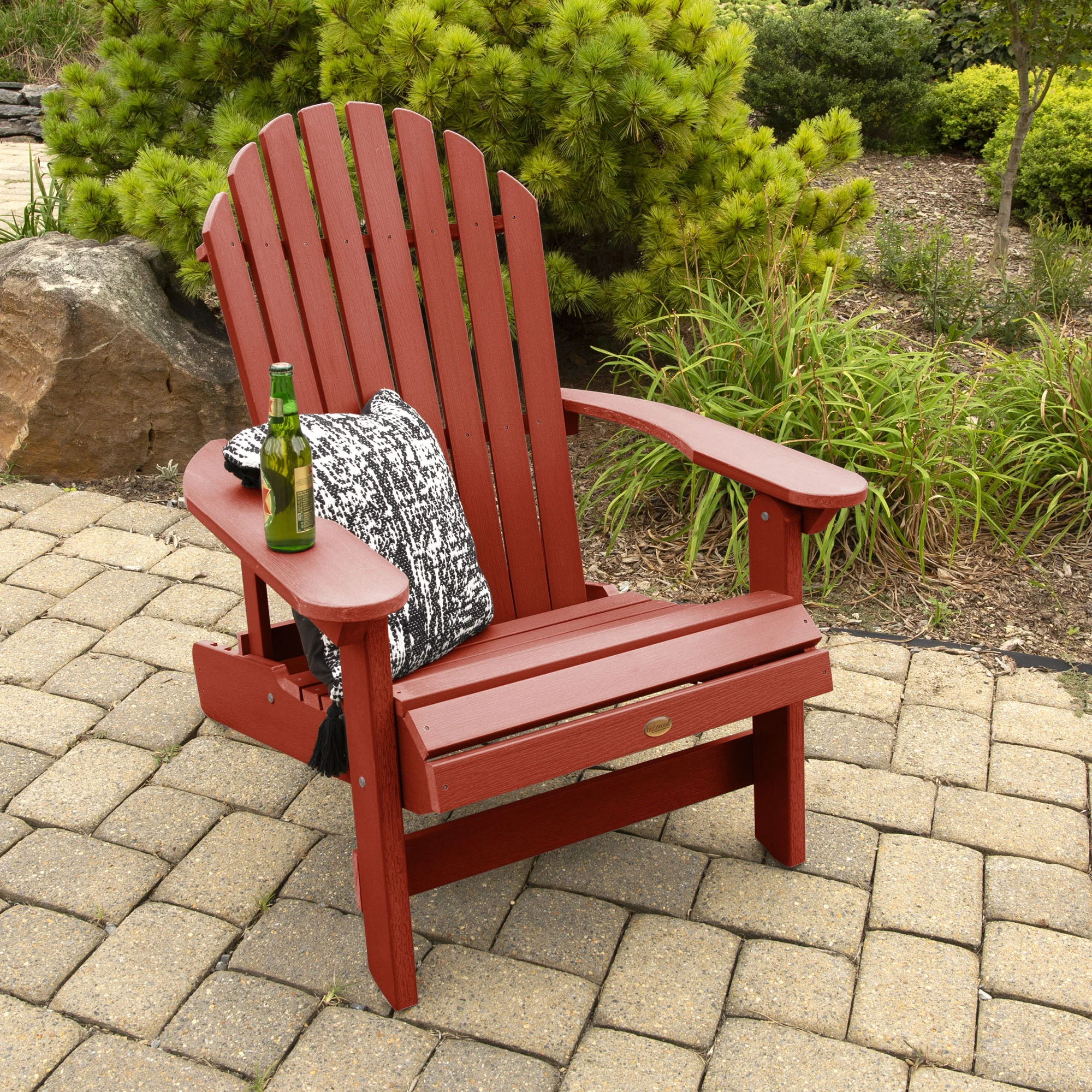 Highwood 2pc King Hamilton Folding & Reclining Adirondack Set with 1 Folding Adirondack Ottoman