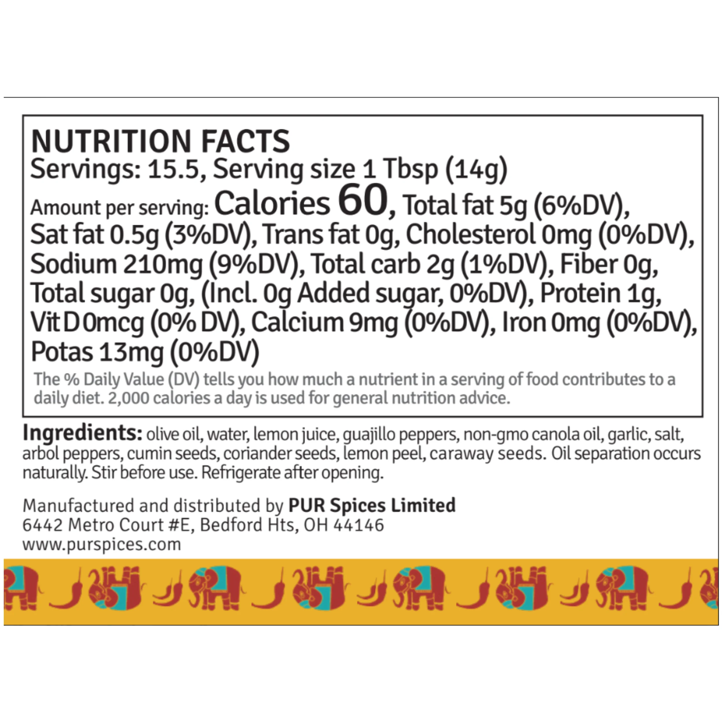 PUR Spices Original Harissa (2 pack of 8oz jars)