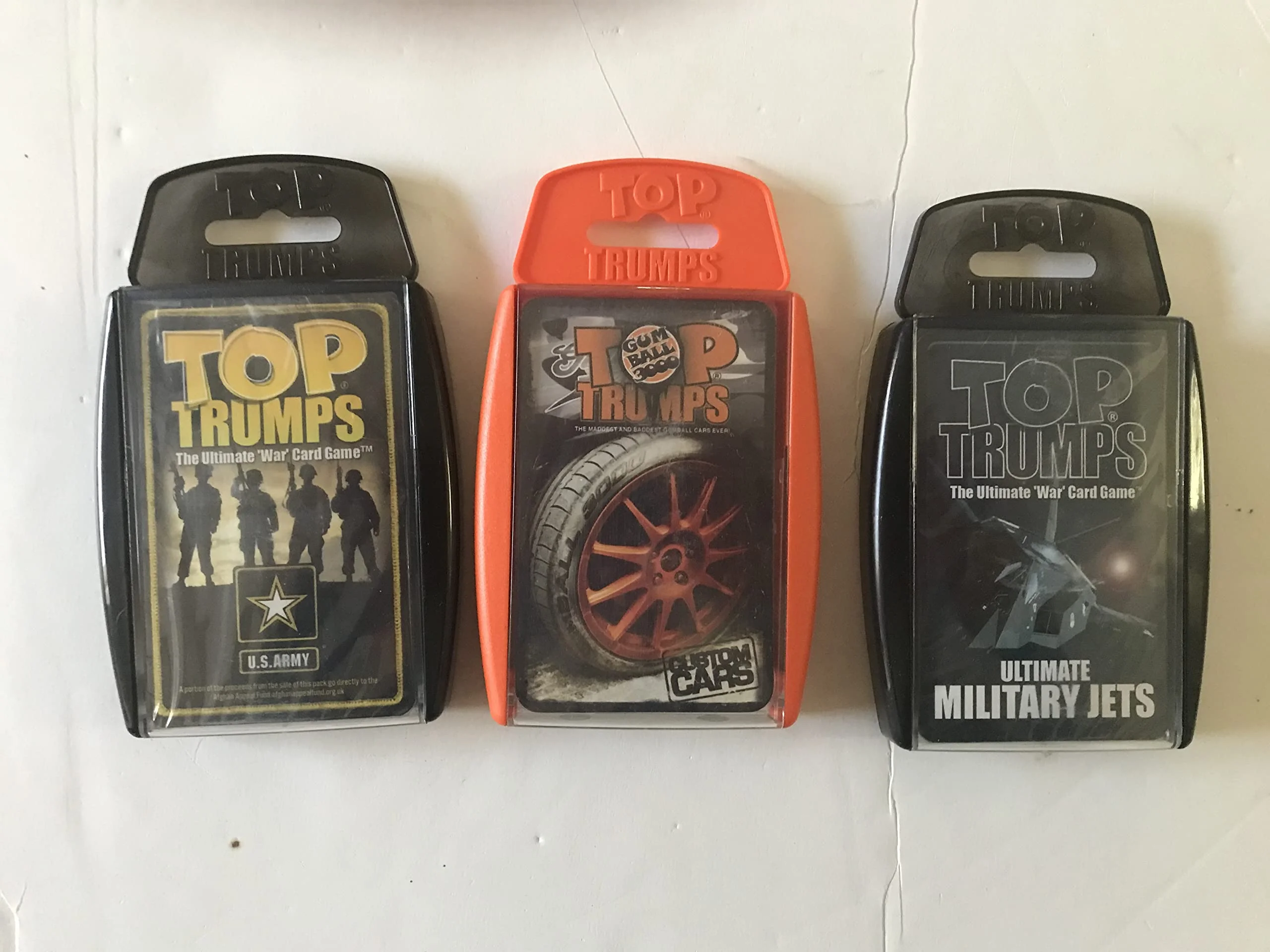 Top Trumps Card Game - Gumball 3000 Custom Cars, US Army, Military Jets