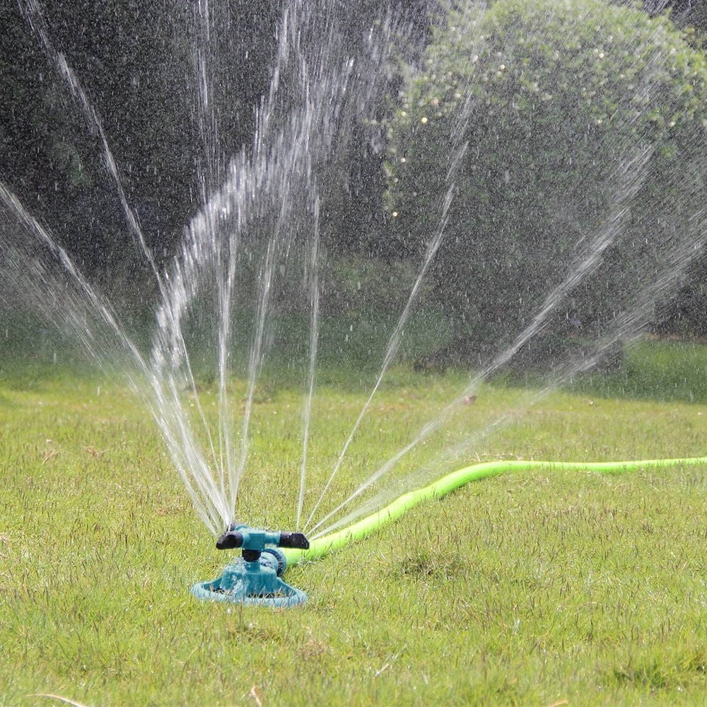 oiangi Lawn Sprinkler Automatic Garden Water Sprinklers Lawn Irrigation Rotation 360鎺?on clearance