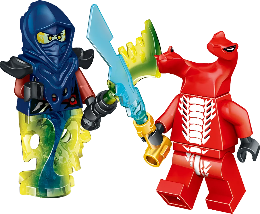 24Pcs Ninjago Minifigures Building Blocks Toys Set Serpentine Kai Jay Sensei Wu Master Custom action figures