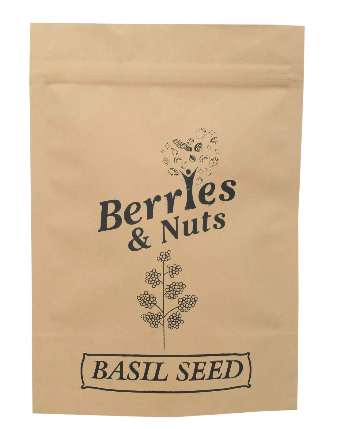Berries And Nuts Premium Raw Basil Seeds | Sabjya Seed, Tulsi Beej, Tukmariya | 1 Kg