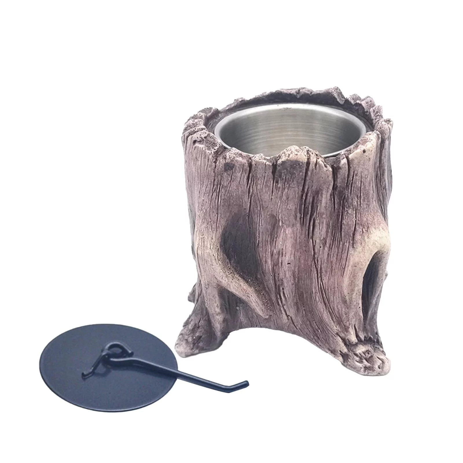 Indoor Stump Conch Fire Bowls for Kitchen Terraces Dining Room Deep Brown