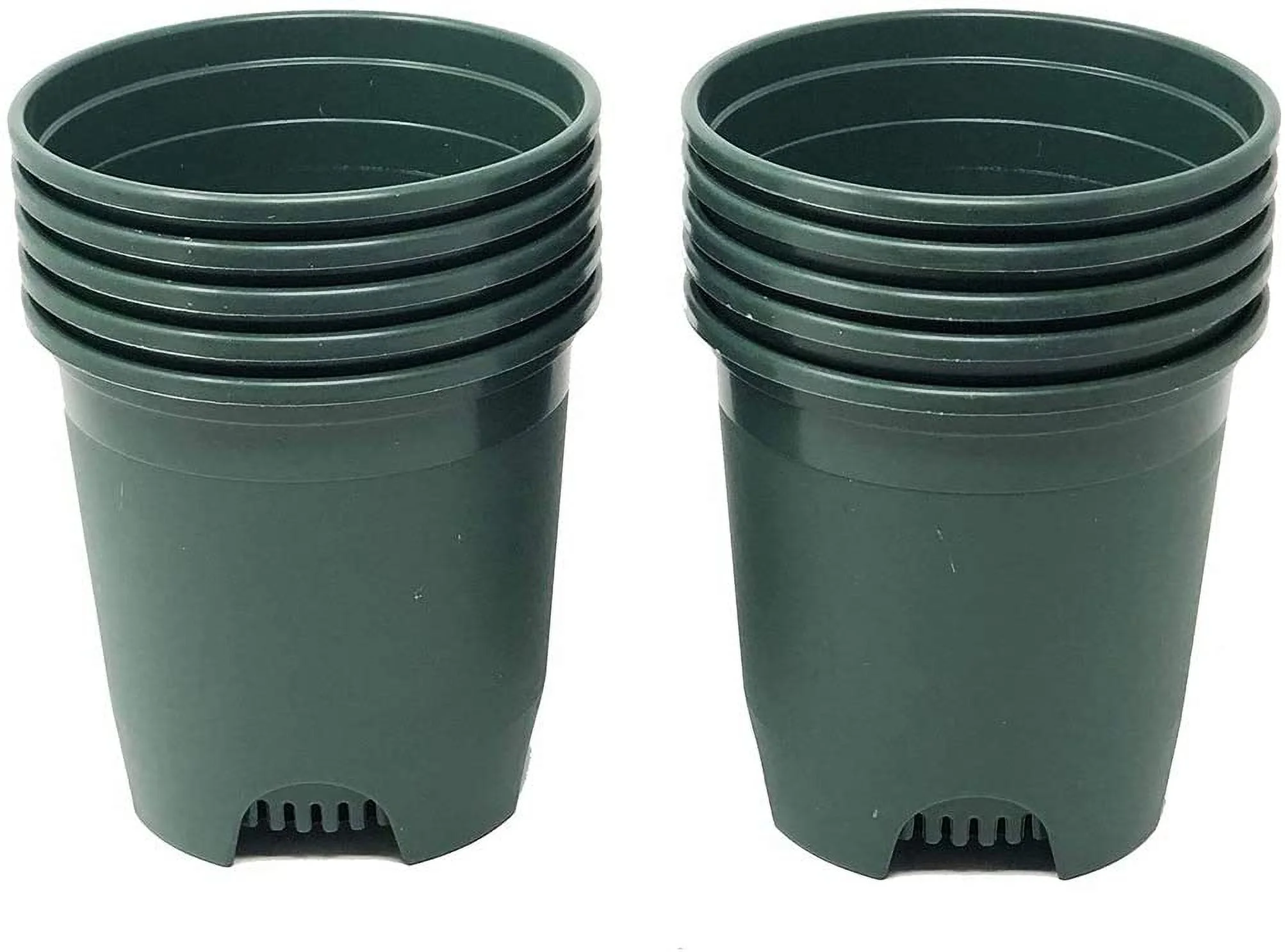 Cotta Planters 4.5 Inch Plastic Nursery Planters, Pot Liners 10-Pack 0.5 Gallon Green