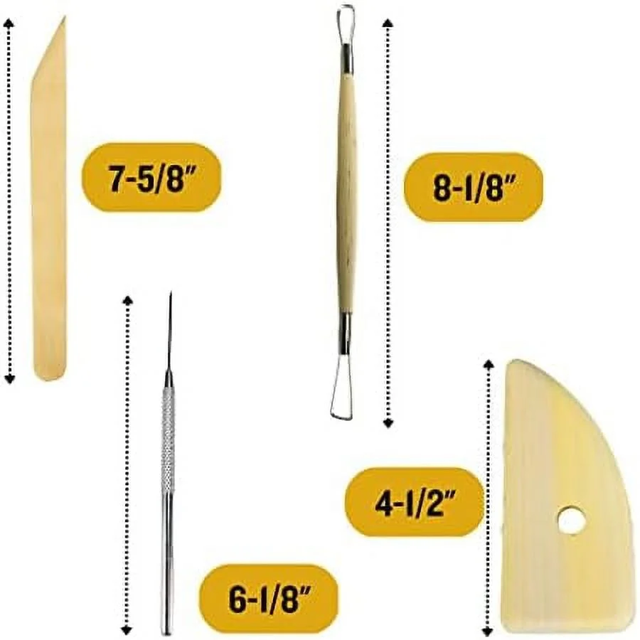 Best 8 Piece | Wheel Throwing Pottery Tool Kit | Ceramic Clay Tools Set | Clay Wax Pottery Tool Kit |Ceramics Wax Carving Sculpting Modeling Tools