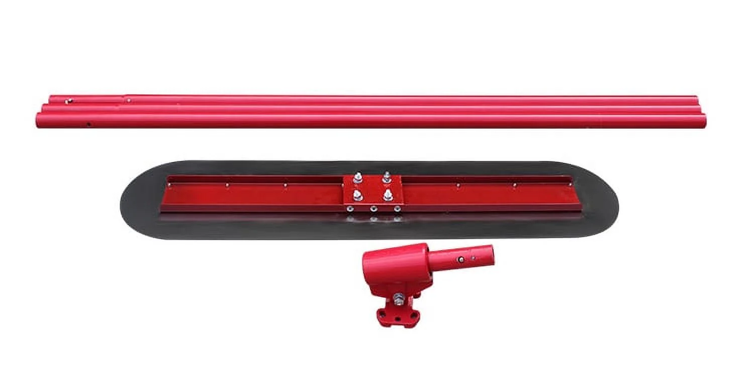 INTBUYING Concrete Trowel Finishing Cement Pavement Push Pull Tools Smooth Finish Trowel Stainless Steel 35.4Inch