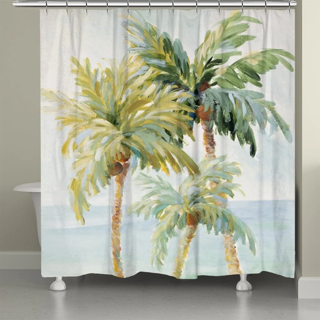 Laural Home Golden Palm Shower Curtain