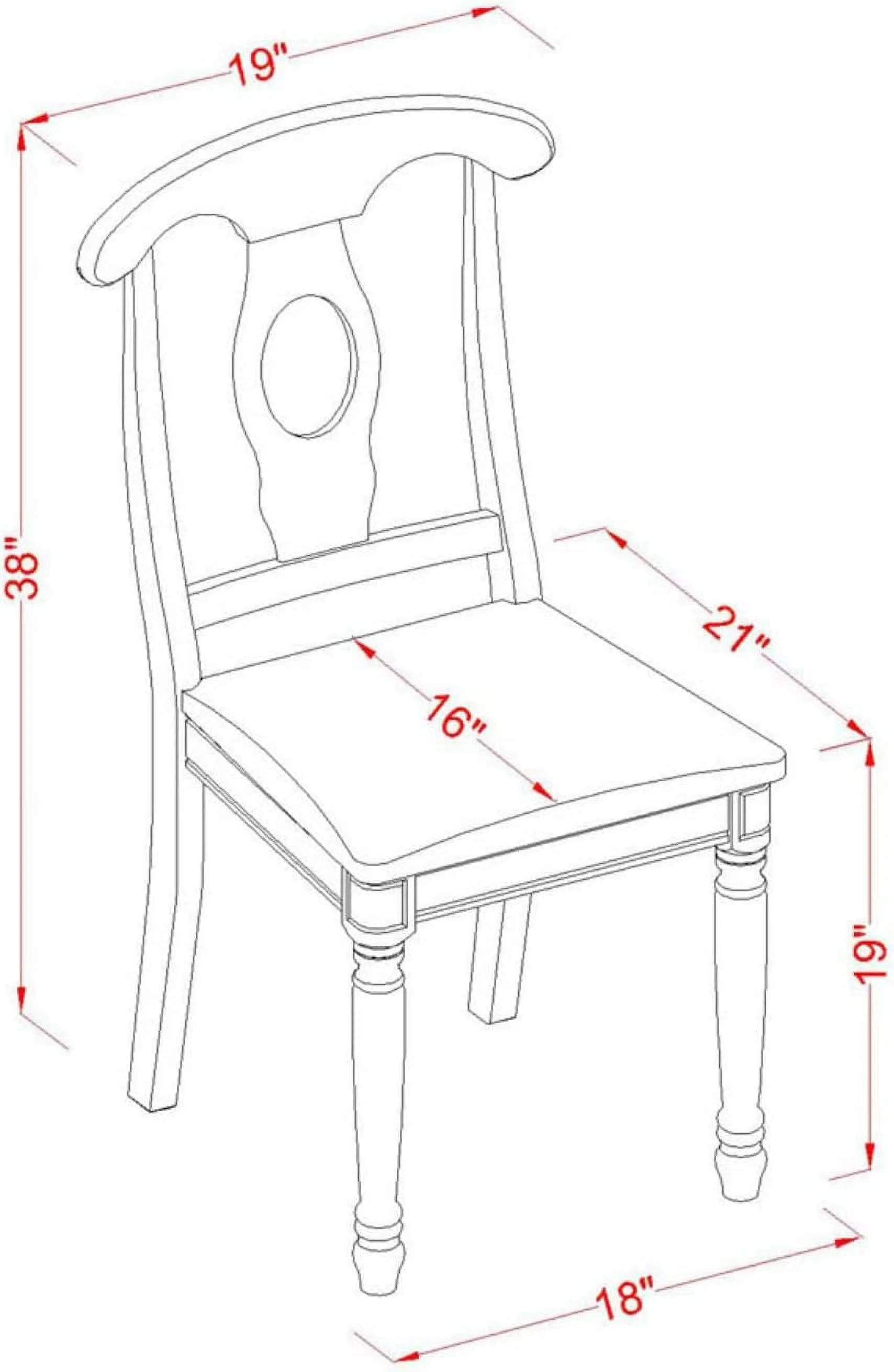 MINGFENG Dublin 3 Piece Modern Set Contains a Round Wooden Table with Dropleaf and 2 Faux Leather Kitchen Dining Chairs, 42x42 Inch, Black & Cherry