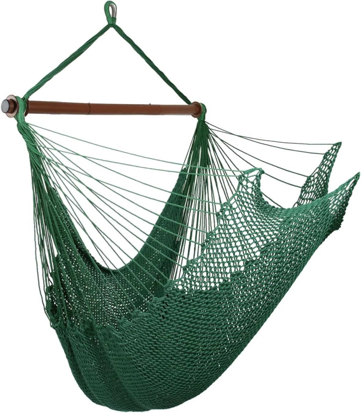 Moonlight Large Elegant Hammock Hanging Chair, Durable Polyester Hanging Chair, Indoor/Outdoor Garden & Living Room (HC-Green)