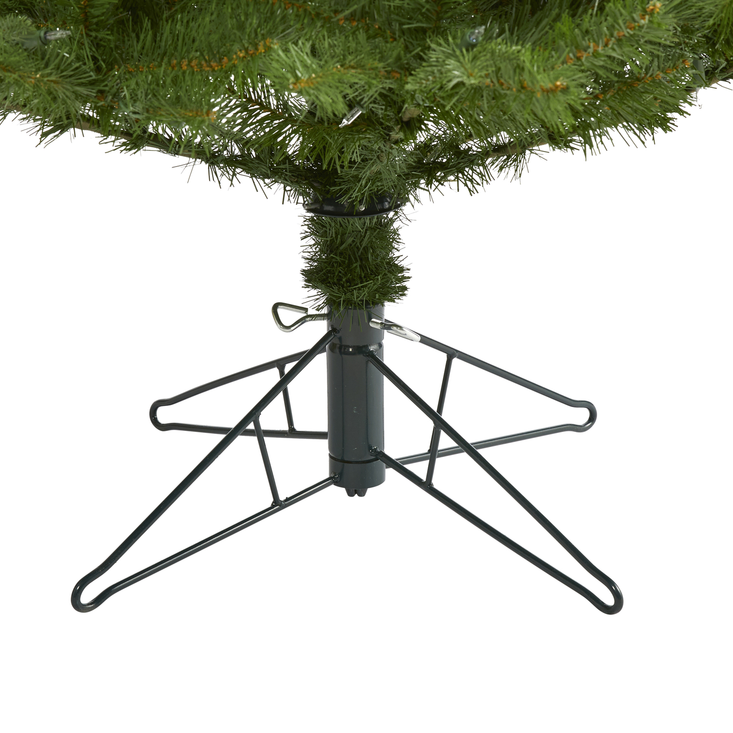 Nearly Natural 6.5' Pre-Lit Vancouver Spruce Artificial Christmas Tree, Warm Clear LED Lights