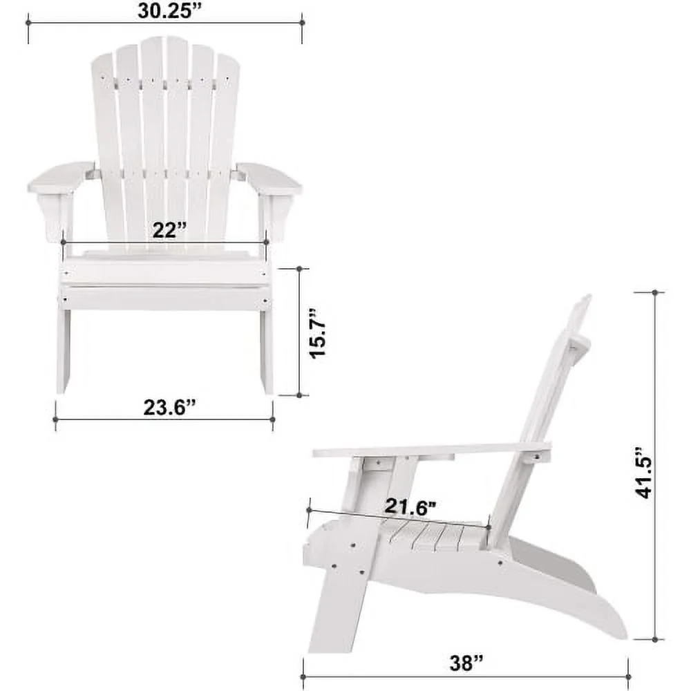 Polystyrene Adirondack Chair - White