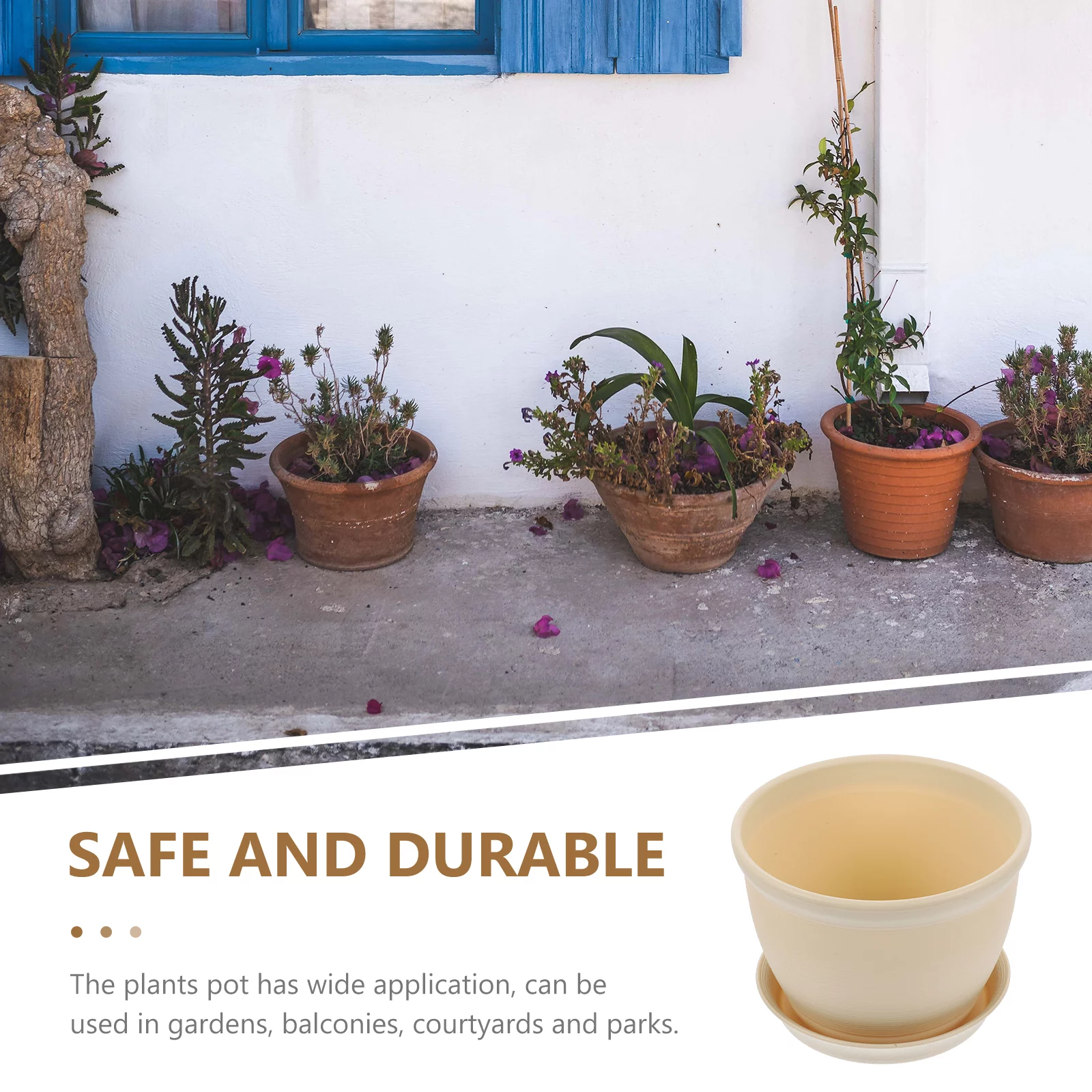 2 Sets Flowerpot Orchid Plant Decor Pots for Plants Plastic Green Table Top Succulent Indoor Potting Culture