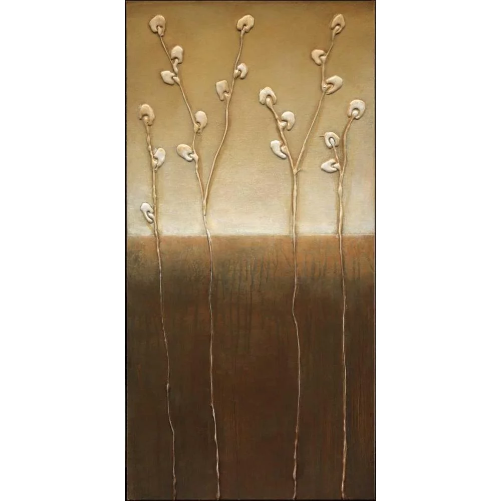 Eve 9x14 Black Modern Framed Museum Art Print Titled - Pussy Willows I